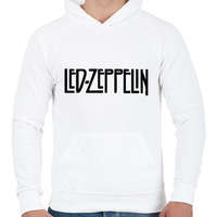 printfashion Led Zeppelin logo - Férfi kapucnis pulóver - Fehér