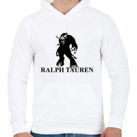printfashion Ralph Tauren - Férfi kapucnis pulóver - Fehér