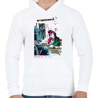 printfashion Among us fan art - fekete alaphoz - Férfi kapucnis pulóver - Fehér