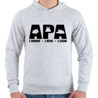 printfashion Kamionos apuka - Férfi kapucnis pulóver - Sport szürke