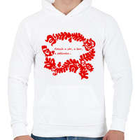 printfashion Sör bor pálinka páros minta #1 - Férfi kapucnis pulóver - Fehér