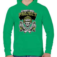 printfashion Az utca lelke - Férfi kapucnis pulóver - Zöld