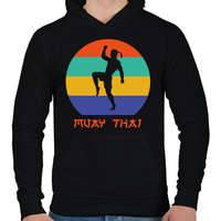 printfashion Muay Thai - Harcművészet - Férfi kapucnis pulóver - Fekete