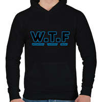 printfashion WTF - Friday - Férfi kapucnis pulóver - Fekete