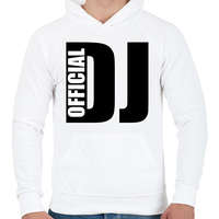 printfashion Official Dj - Férfi kapucnis pulóver - Fehér