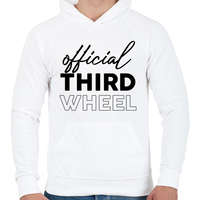 printfashion Official third wheel - Férfi kapucnis pulóver - Fehér