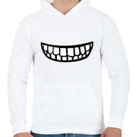 printfashion Clipart Smile - Férfi kapucnis pulóver - Fehér