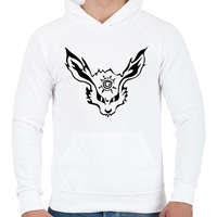 printfashion Kurama fekete - Férfi kapucnis pulóver - Fehér