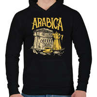 printfashion Arab kávé - Férfi kapucnis pulóver - Fekete