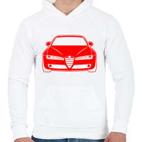 printfashion Alfa Romeo 159 005 - Férfi kapucnis pulóver - Fehér