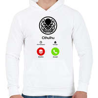 printfashion Call of Cthulhu - Férfi kapucnis pulóver - Fehér
