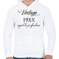 printfashion Vintage - Férfi kapucnis pulóver - Fehér