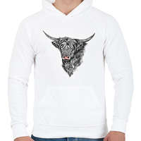 printfashion skót felfoldi boci - Férfi kapucnis pulóver - Fehér