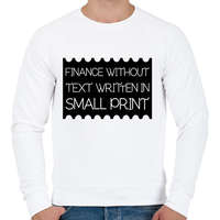 printfashion Finance-without-text-written-in-small-print - Férfi pulóver - Fehér
