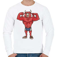 printfashion Modern Minotaurusz - Férfi pulóver - Fehér