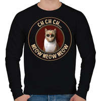 printfashion Ch ch ch... - Férfi pulóver - Fekete