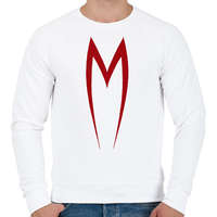 printfashion Mach 5 - Férfi pulóver - Fehér