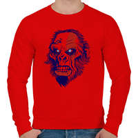 printfashion Mérges gorilla - Férfi pulóver - Piros