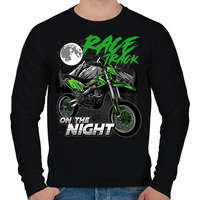 printfashion Cross Motor Race Track - motokrossz - Férfi pulóver - Fekete