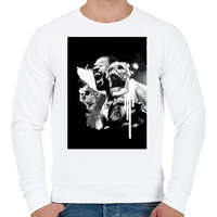 printfashion Jon Jones - Férfi pulóver - Fehér