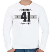 printfashion b-day-41-dark-lightgrey - Férfi pulóver - Fehér