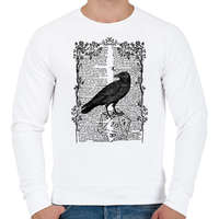 printfashion A Holló - Férfi pulóver - Fehér