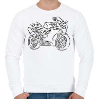 printfashion aprilia rsv 1000 r factory - Férfi pulóver - Fehér