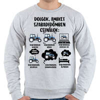 printfashion Traktoros szabadidő - Férfi pulóver - Sport szürke