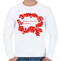 printfashion Sör bor pálinka páros minta #1 - Férfi pulóver - Fehér