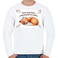 printfashion Kis Vuk - Nem vagy buta, csak még keveset tudsz. - Férfi pulóver - Fehér