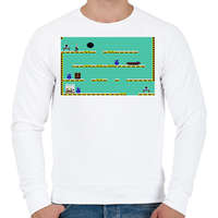 printfashion Impossible Mission - Férfi pulóver - Fehér