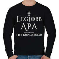 printfashion got-legjobb-apa-white - Férfi pulóver - Fekete