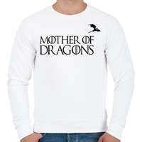 printfashion sárkányok anyja fekete - Férfi pulóver - Fehér