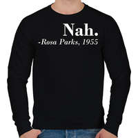 printfashion Nah - Rosa Parks - Férfi pulóver - Fekete