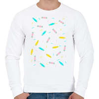 printfashion Ice cream boards tee - Férfi pulóver - Fehér
