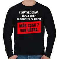 printfashion Fogyókura - Férfi pulóver - Fekete