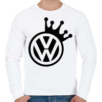 printfashion VW Király (fekete) - Férfi pulóver - Fehér