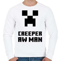 printfashion creeper aw man - Férfi pulóver - Fehér