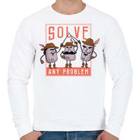 printfashion Ctrl, Alt, Del - Férfi pulóver - Fehér