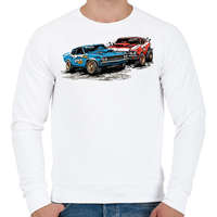 printfashion Roncsderbi - Férfi pulóver - Fehér