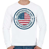 printfashion New York-i logó pecsét ikon - Férfi pulóver - Fehér