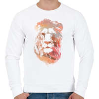 printfashion Desert lion - Férfi pulóver - Fehér