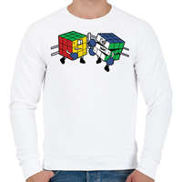 printfashion Kocka K.O. - Férfi pulóver - Fehér
