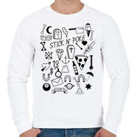 printfashion Stick nd poke - Férfi pulóver - Fehér
