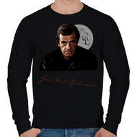 printfashion Jean-Paul Belmondo - Férfi pulóver - Fekete