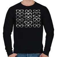 printfashion Szemész szemüveg - Férfi pulóver - Fekete