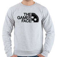 printfashion Gamer Face - Férfi pulóver - Sport szürke