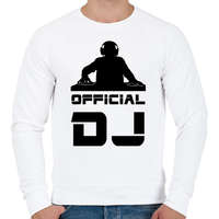 printfashion official dj - Férfi pulóver - Fehér