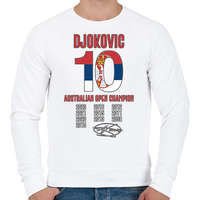 printfashion Djokovic - Australian Open - Férfi pulóver - Fehér