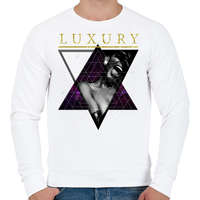 printfashion Luxus - Férfi pulóver - Fehér